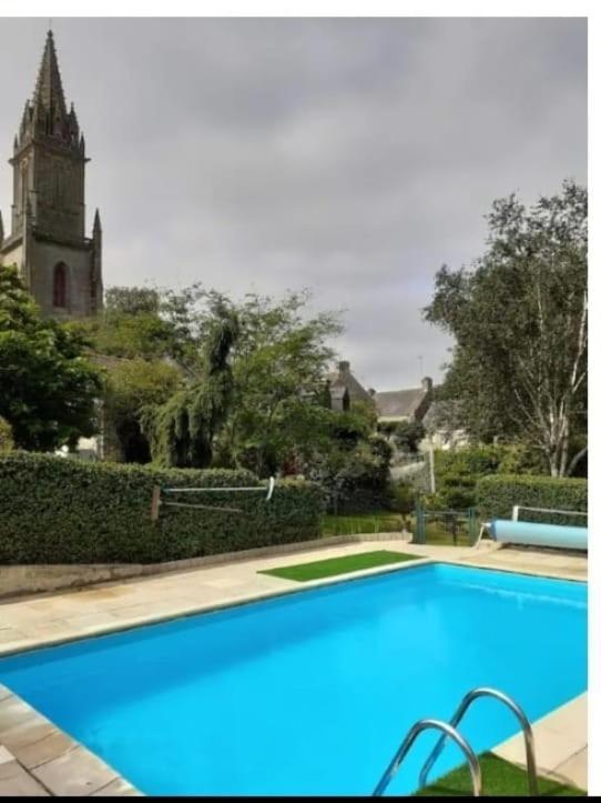 Le Nid Des Anges 3 Chambres D'Hotes Avec Petit Dejeuner Et Piscine Guern Bagian luar foto